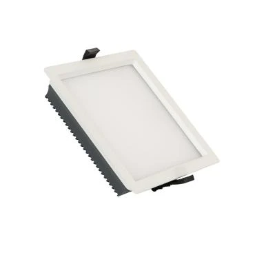 Photographie du produit : Downlight LED 25W Carré SAMSUNG Aero 130 lm/W Microprismatique LIFUD Coupe 165x165 mm