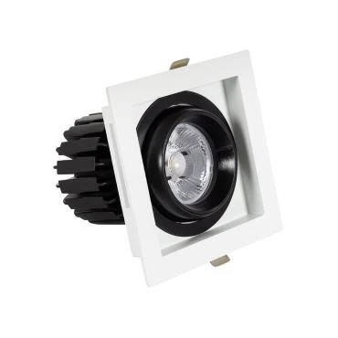 Photographie du produit : Spot LED Downlight COB Carré Orientable 360º Expert Color No Flicker CRI90 12W Coupe 100x100mm  