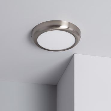 Plafonnier LED Rond Métal Design Silver 18W Ø220mm 