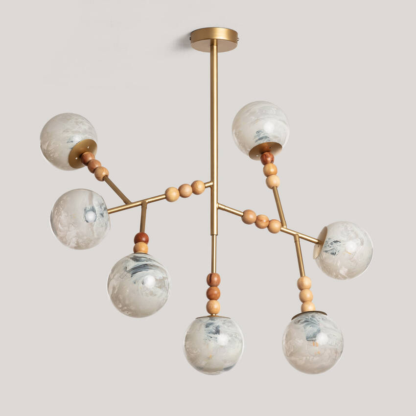 Routi Metal & Glass Pendant Lamp 