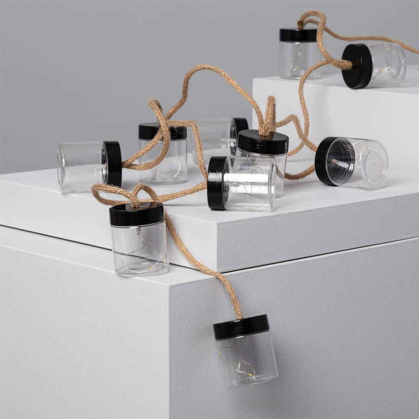 2m Outdoor Solar LED String Light with Jars