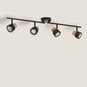 Product photography: Liksy 4 Spotlight Metal & Cork Ceiling Lamp 