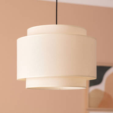 Arija Metal & Fabric Pendant Lamp