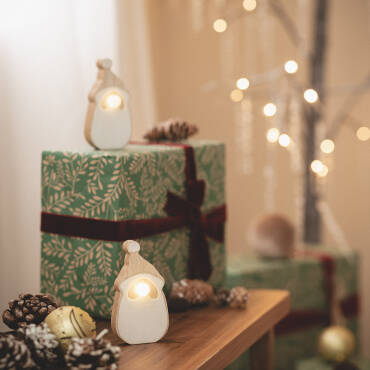 LED Wooden Christmas Santa Claus