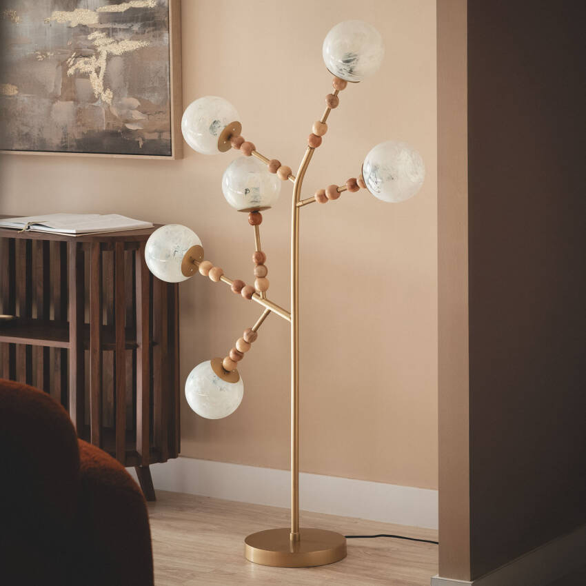 Routi Metal & Glass Floor Lamp ILUZZIA 