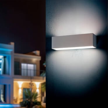 Product photography: Lena 10W Rectangular Outdoor Double Sided Aluminium LED Wall Light White
