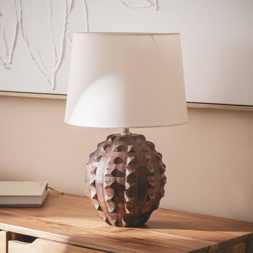 Samesh II Wooden Table Lamp ILUZZIA 