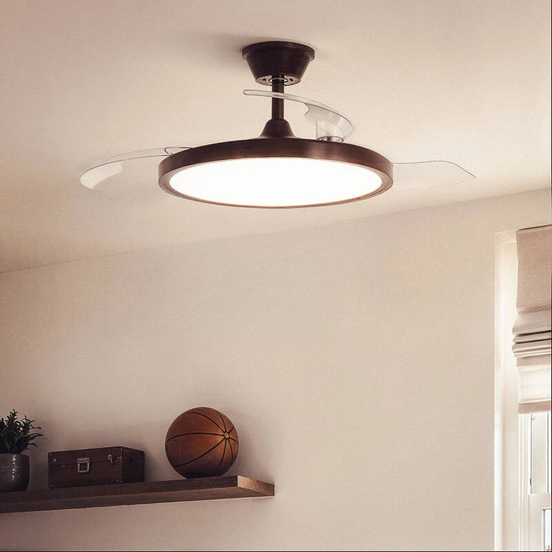 Kleon Silent Ceiling Fan with Light DC Motor & Retractable Blades 