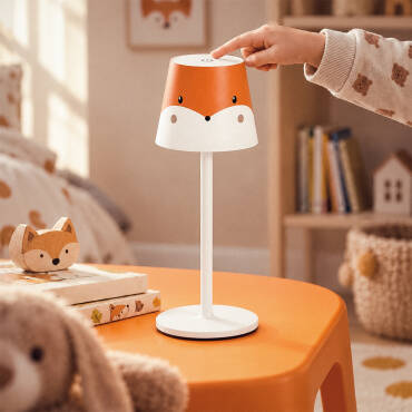 Anisa Kids 3W Portable Metal LED Table Lamp with USB Rechargeable Battery 