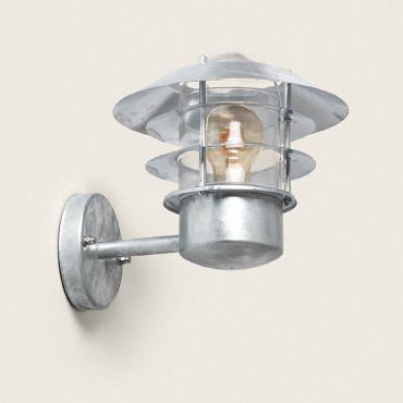 Product photography: Coastal Stage Polished Steel Outdoor Wall Lamp 