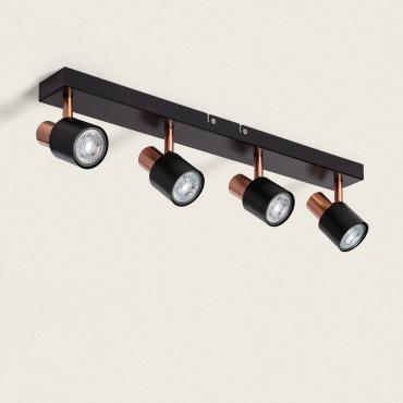 Product photography: Ciro Black Rose Large 4 Spotlight Metal Directional Ceiling Lamp