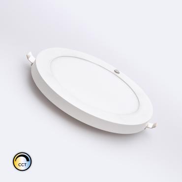Product photography: 18W Round Selectable CCT LED Panel with PIR Sensor and Adjustable Cut Out Ø50-170 mm