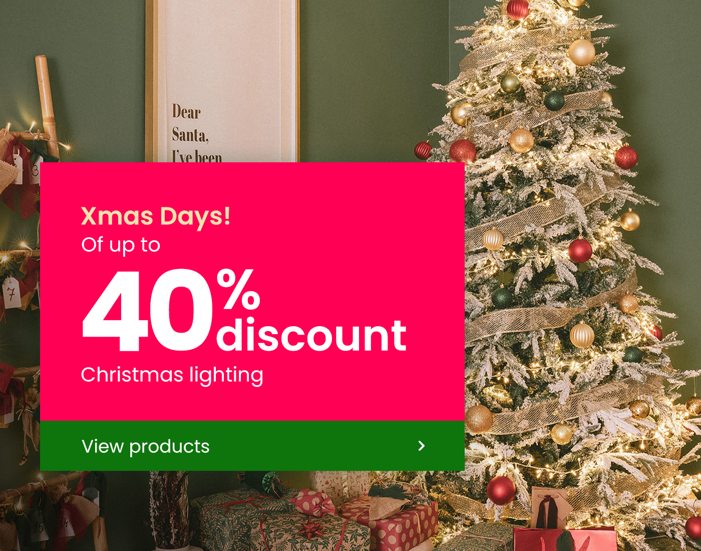 Discounts on Christmas lighting: Xmas Days