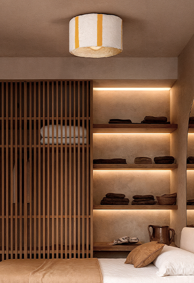 Lampy sufitowe w stylu Wabi-Sabi