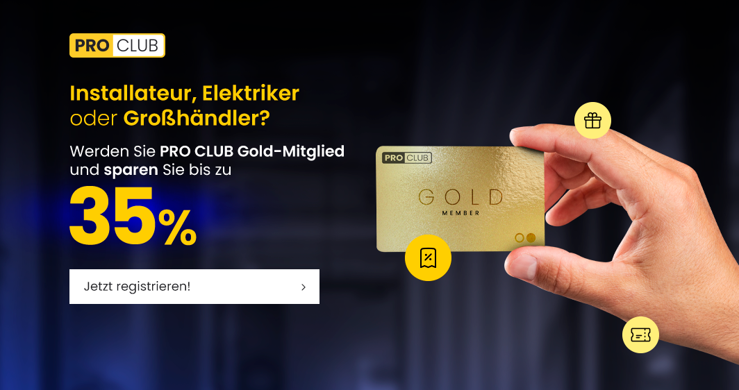 Werden Sie PRO CLUB Gold-Mitglied und sparen Sie bis zu 35%