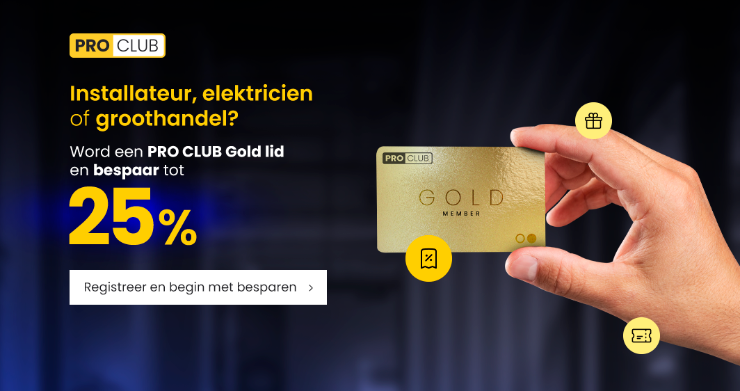 Word een PRO CLUB Gold lid en bespaar tot 35%
