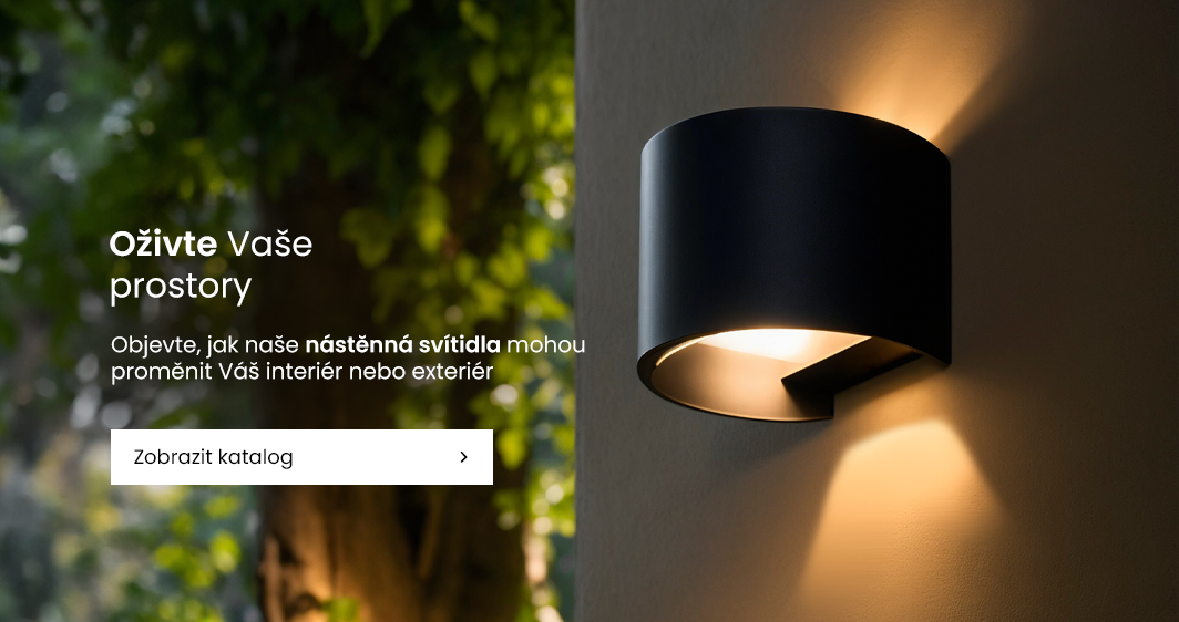 LED nástěnná svítidla pro vnitřní i venkovní použití
