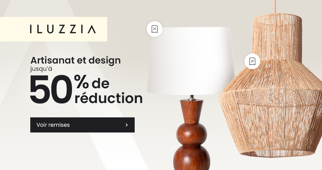 Jusqu'à 50% de réduction sur les lampes Iluzzia