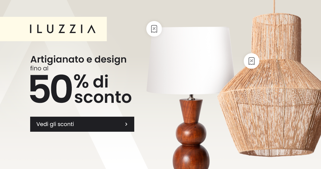 Fino al 50% di sconto sulle lampade Iluzzia
