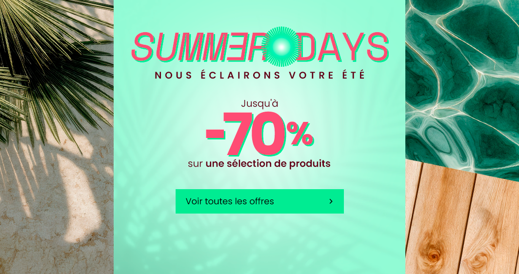 Summer days: Jusqu'à -70% sur une sélection de produits