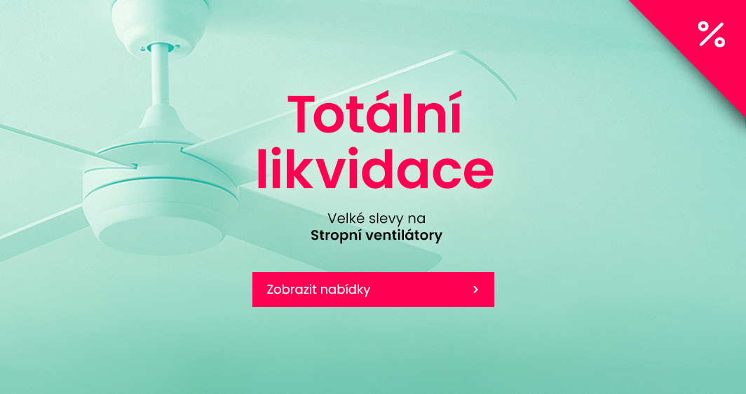 Velké slevy na stropní ventilátory