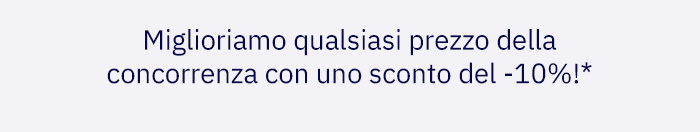 Miglioriamo il prezzo di qualsiasi concorrente