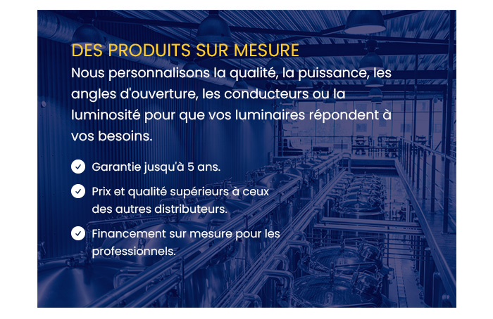 Devis pour des produits sur mesure