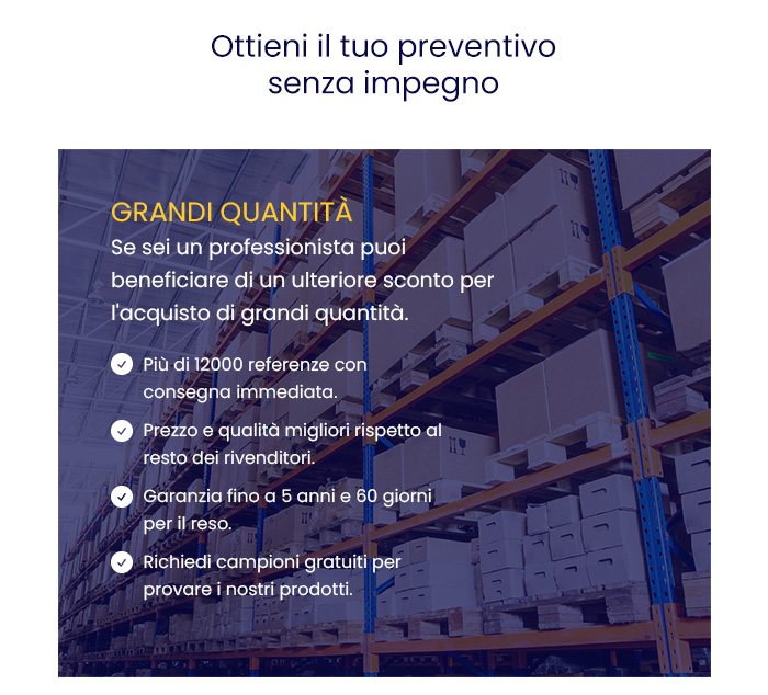 Ottieni il tuo preventivo senza impegno