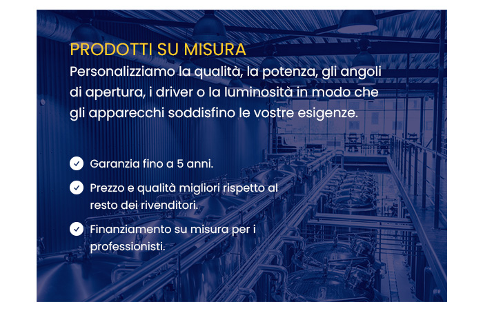 Preventivi per prodotti su misura