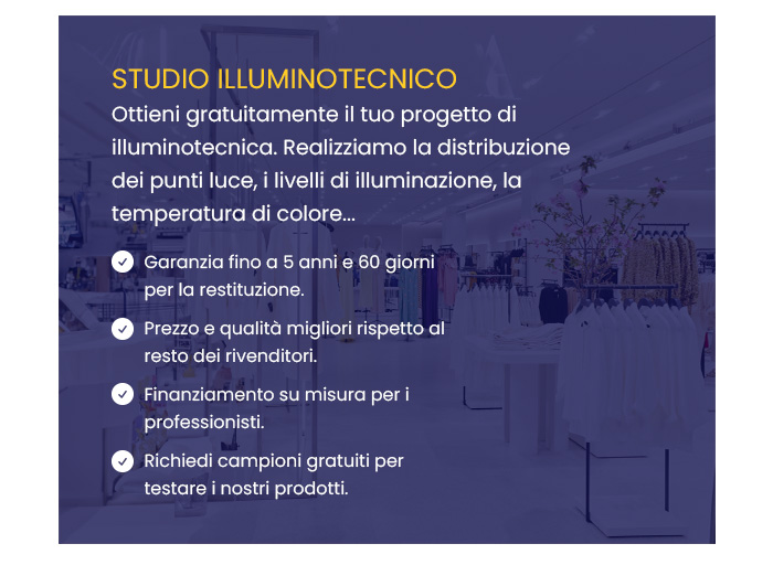Preventivi per studi illuminotecnici