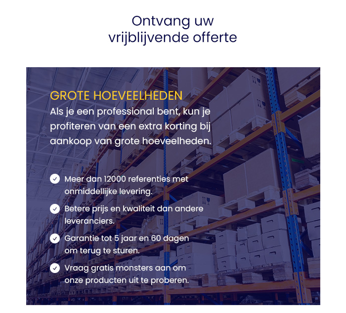 Ontvang uw vrijblijvende offerte