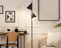 Lampen mit geradem Standfuß