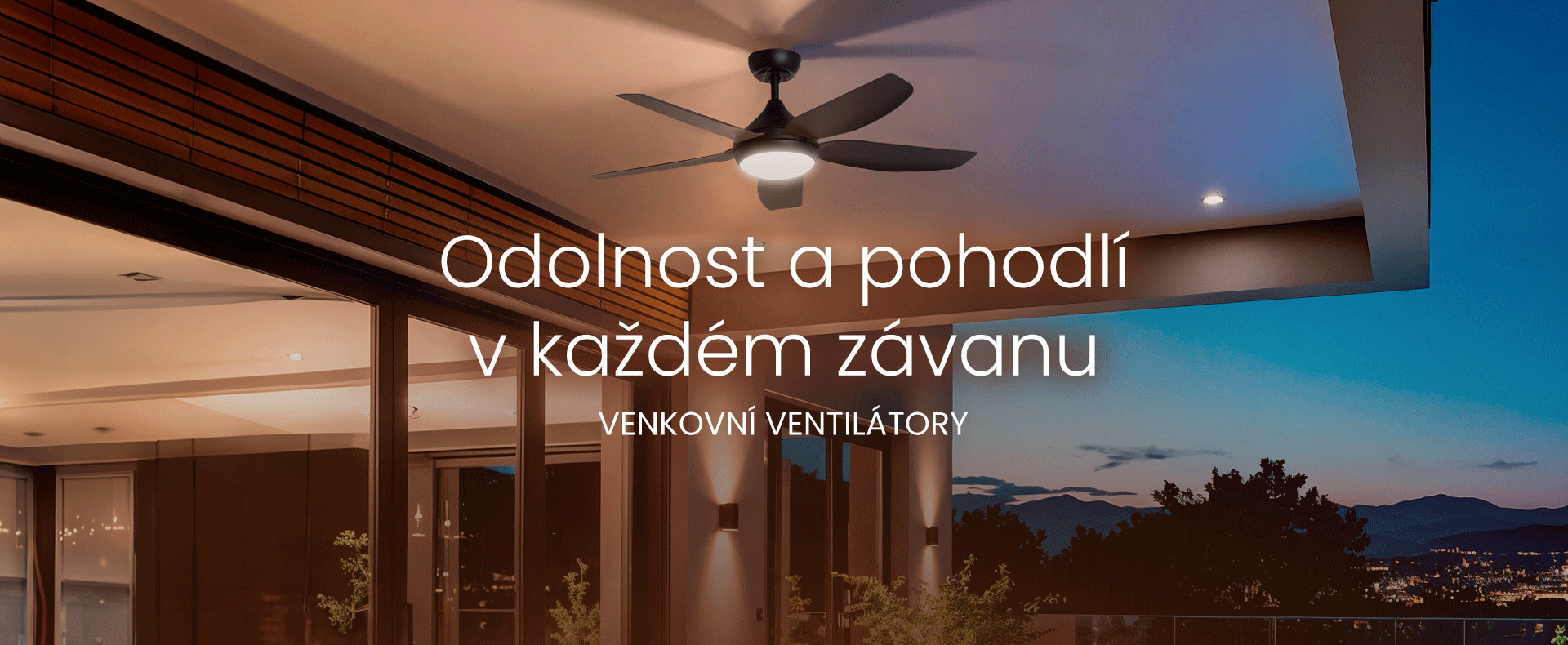 Venkovní stropní ventilátory