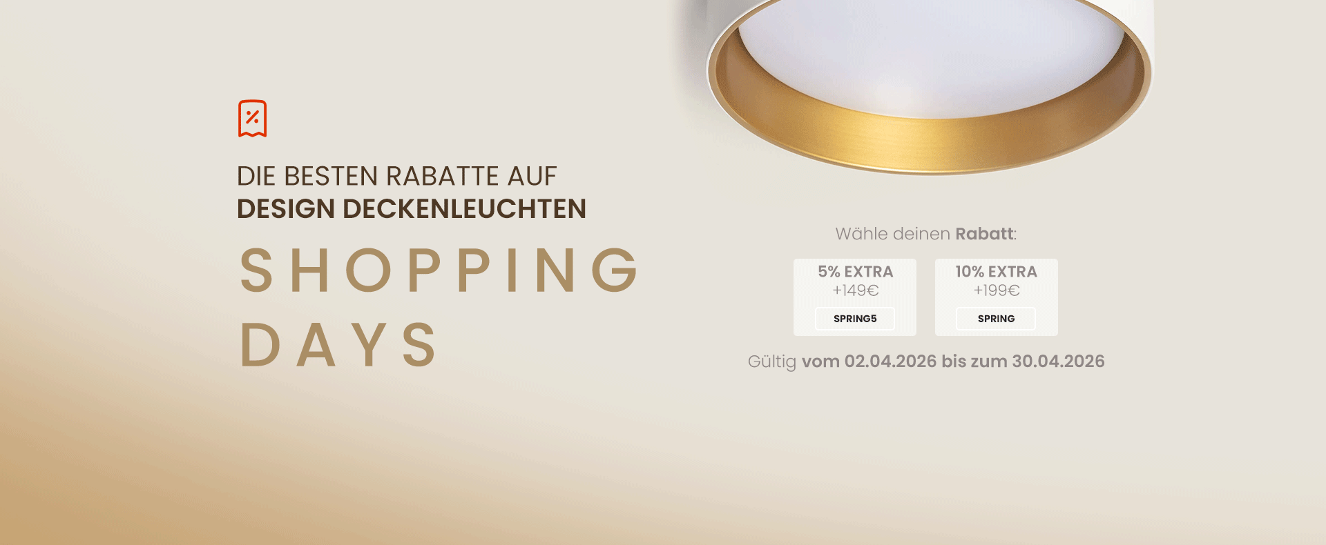 Rabatte und Sonderaktionen Shopping days