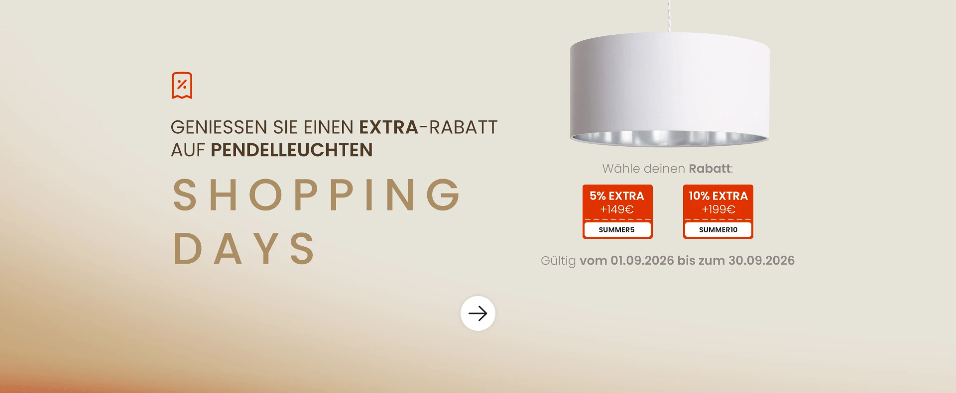 Rabatte und Sonderaktionen Shopping days