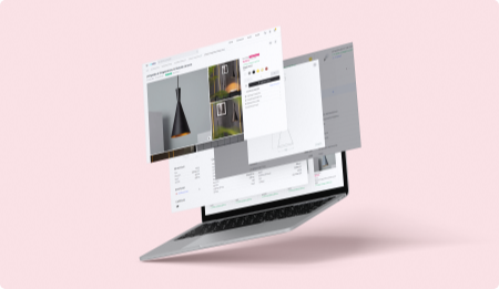 Tragbares Bild mit verschiedenen Bildschirmen der neuen Website