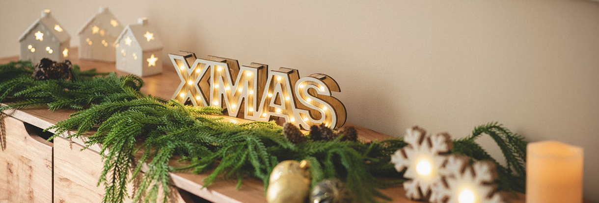Photography with Christmas atmosphere and LED lighting