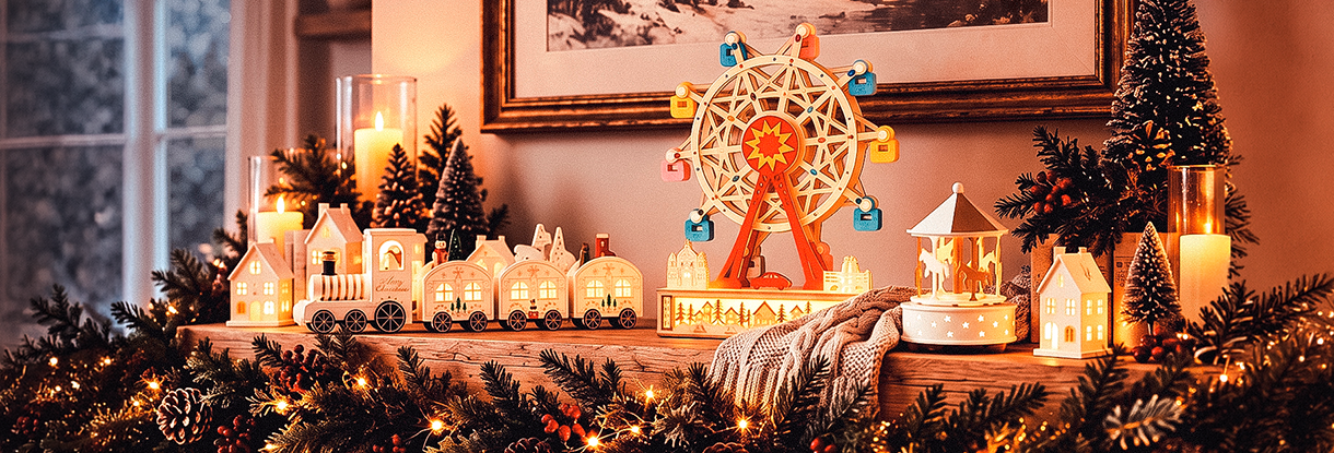 Photography with Christmas atmosphere and LED lighting