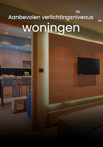 Aanbevolen verlichtingsniveaus in woningen