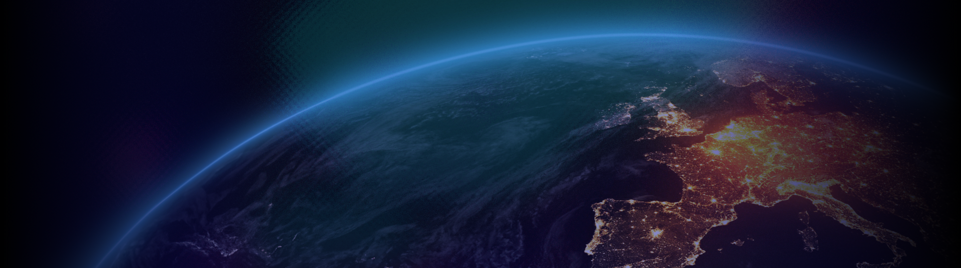 Hintergrundbild der Welt mit Fokus auf Europa