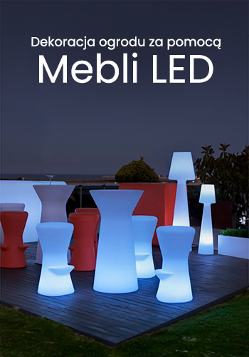 Dekoracja ogrodu za pomocą mebli LED