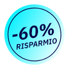 Risparmiate fino al 60%.