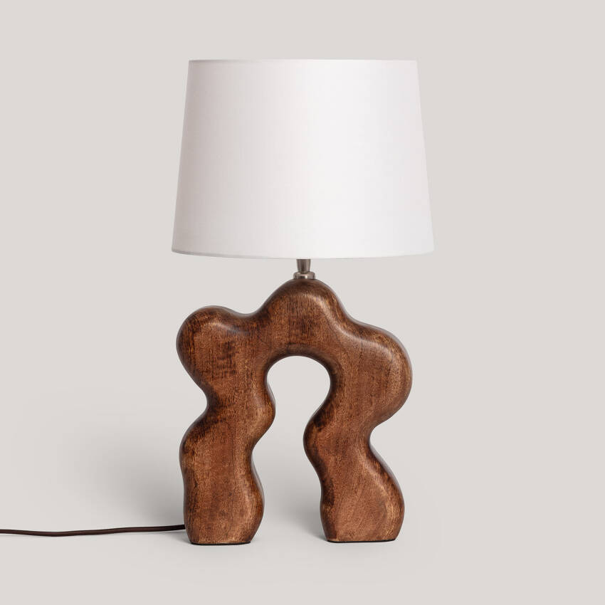 Lampada da Tavolo Legno Hunar I ILUZZIA