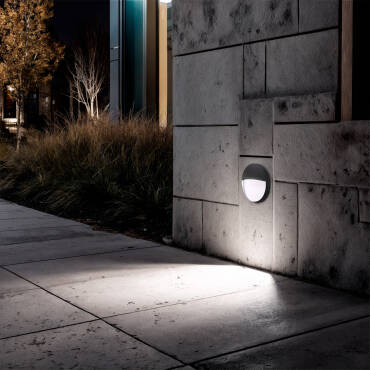 Applique da Parete per Esterni LED 3W CCT Selezionabile Superficie Circolare Jade