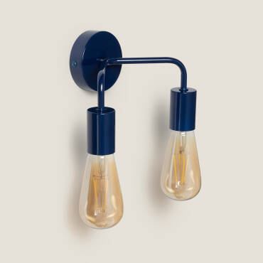 Applique da Parete Metallo 2 Faretti Jayso