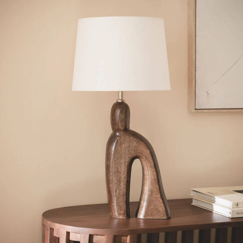 Lampada da Tavolo Legno Hunar III ILUZZIA