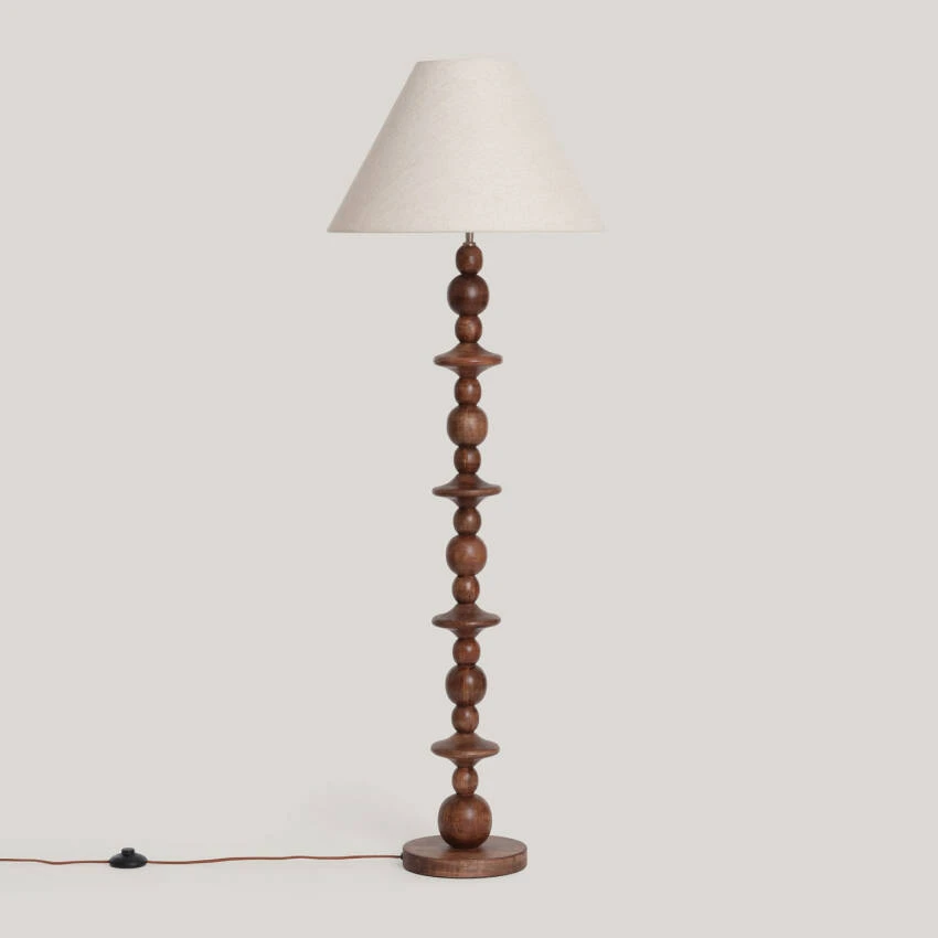 Lampada da Terra Legno Tanish
