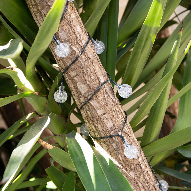 Ghirlanda LED Solare per Esterni 30 Sfere 5m
