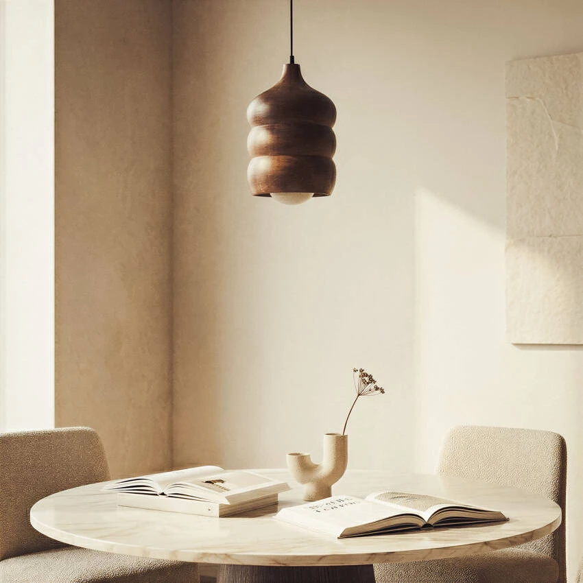 Lampada a Sospensione Legno Kanan I ILUZZIA