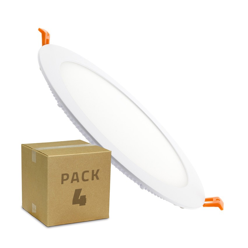 Pack 4 Downlight LED 9W SuperSlim Rotonda PACK LED 9W